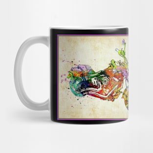 Motorcycle : Pop Art Abstract Whimsical Print Mug